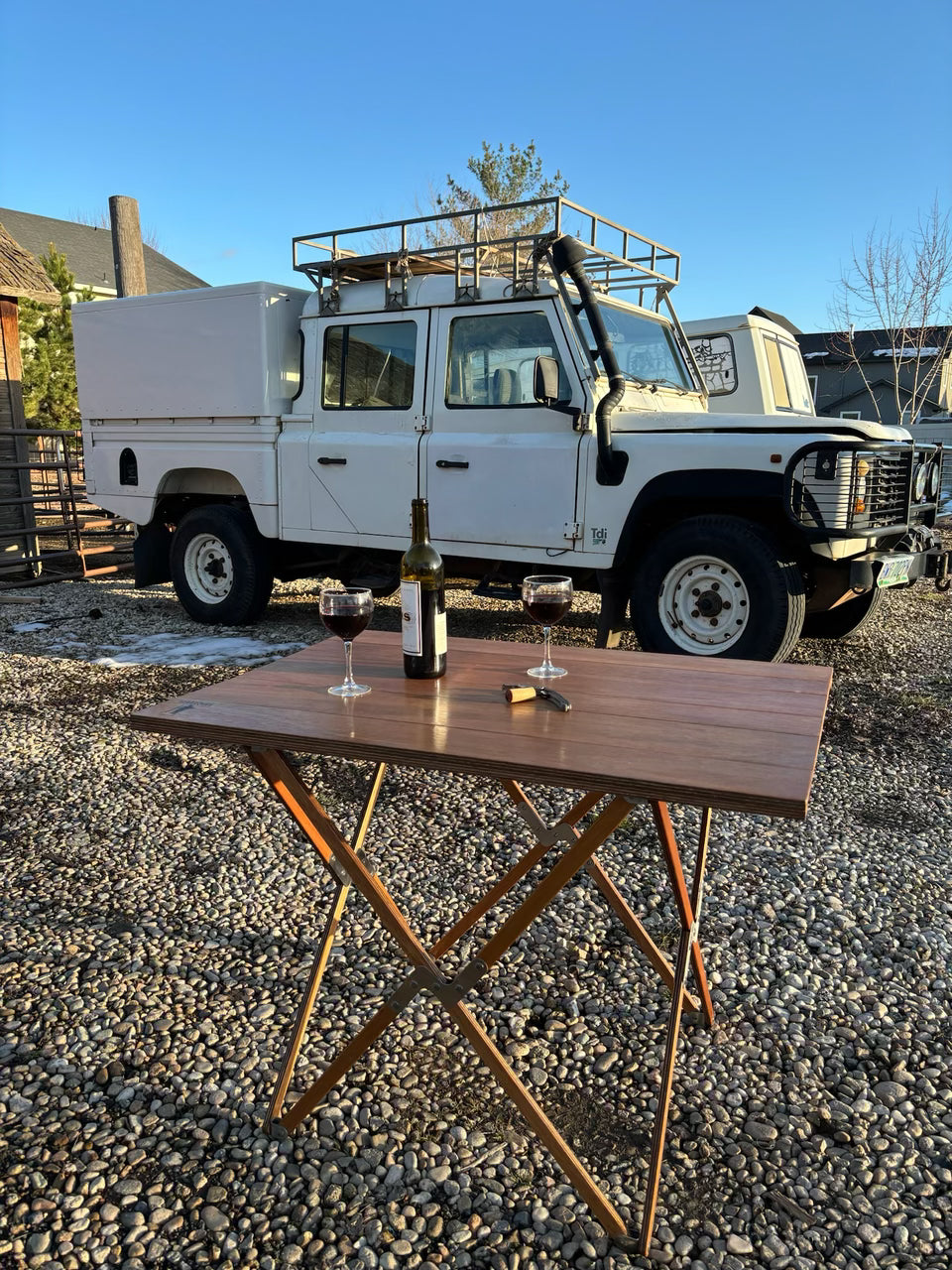 Wood Folding Campaign Table