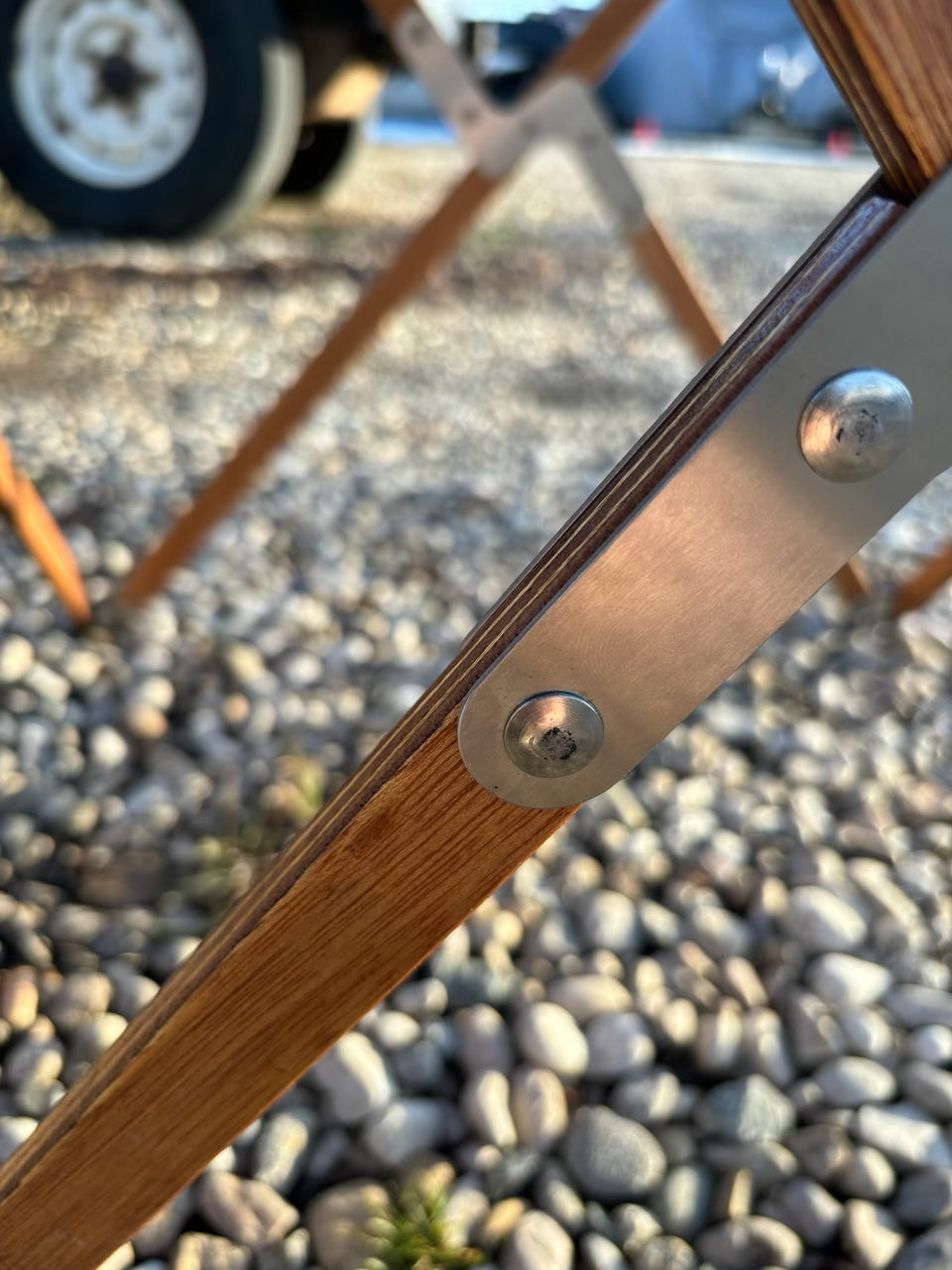 Wood Folding Campaign Table